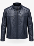 Navy Rider Hakiki Deri Erkek Mont